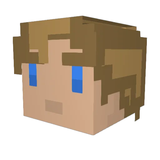 WarrlordIV Minecraft avatar head, 3D render