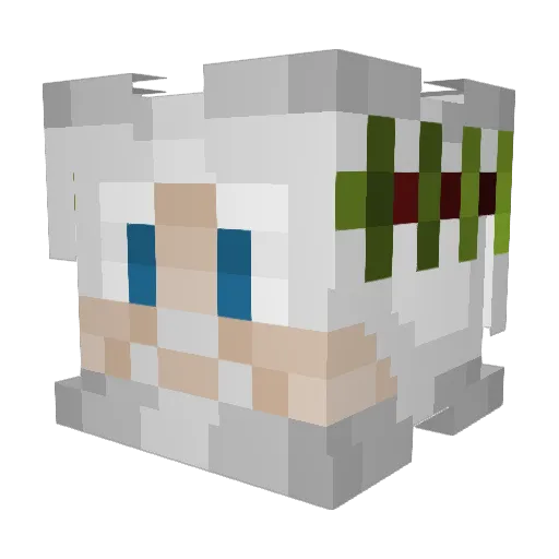 Warry2106 Minecraft avatar head, 3D render