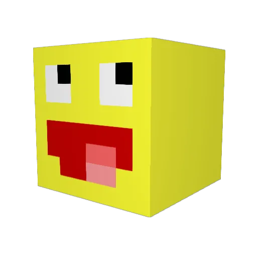 Warsakul Minecraft avatar head, 3D render