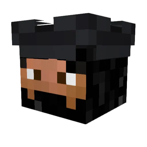 Warsonist Minecraft avatar head, 3D render