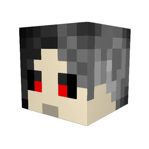 Warsora Minecraft avatar head, 3D render