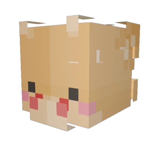 Warspick Minecraft avatar head, 3D render