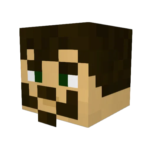 Wart1000 Minecraft avatar head, 3D render