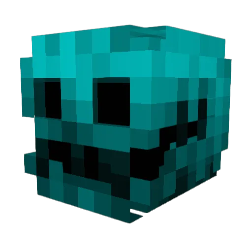 Warugon Minecraft avatar head, 3D render
