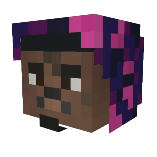 Waruikoto Minecraft avatar head, 3D render