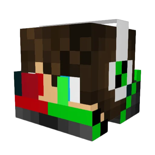 Warwar21 Minecraft avatar head, 3D render