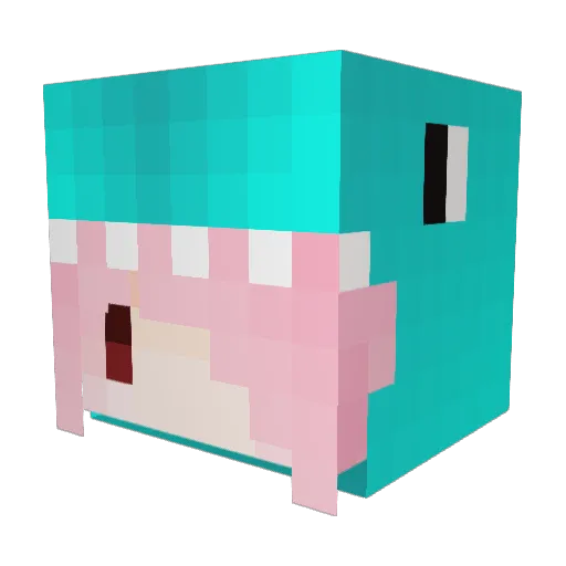 Warwick_G6 Minecraft avatar head, 3D render