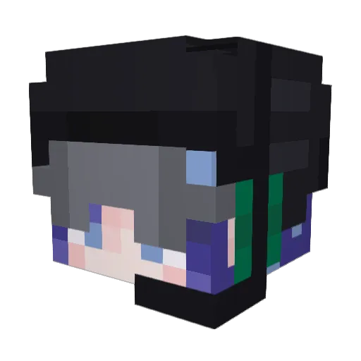 WaryRps Minecraft avatar head, 3D render