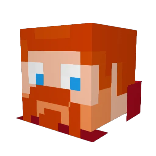 WarzTrade Minecraft avatar head, 3D render