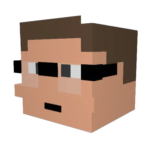 Wasabi2020 Minecraft avatar head, 3D render