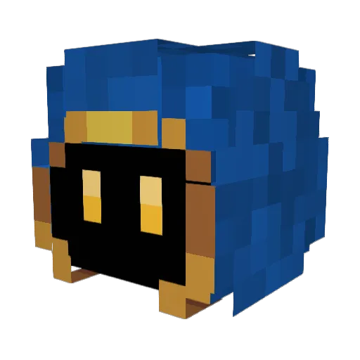 Wasax Minecraft avatar head, 3D render