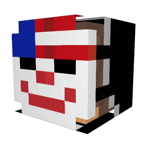 WaschMaschin3 Minecraft avatar head, 3D render