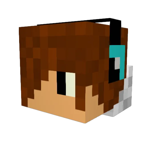 WaschiHD Minecraft avatar head, 3D render