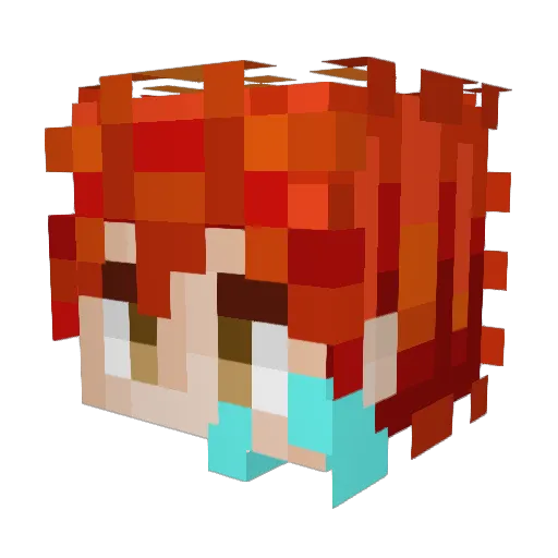 Wasd_Iedek Minecraft avatar head, 3D render