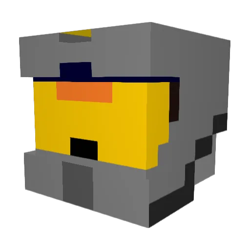 Wash_RvB Minecraft avatar head, 3D render