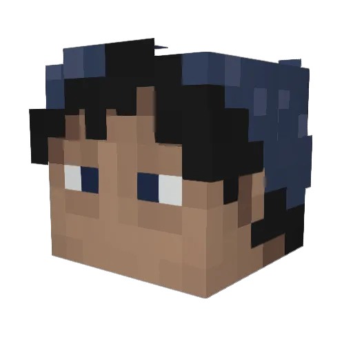 WashaDead Minecraft avatar head, 3D render