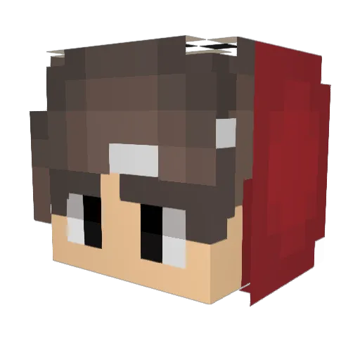 WashoSkere Minecraft avatar head, 3D render