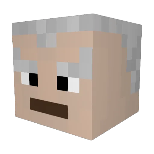 Wasmach1ne Minecraft avatar head, 3D render