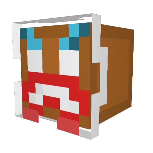 Wass69 Minecraft avatar head, 3D render