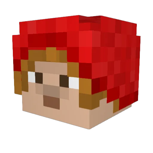 WassBoi Minecraft avatar head, 3D render