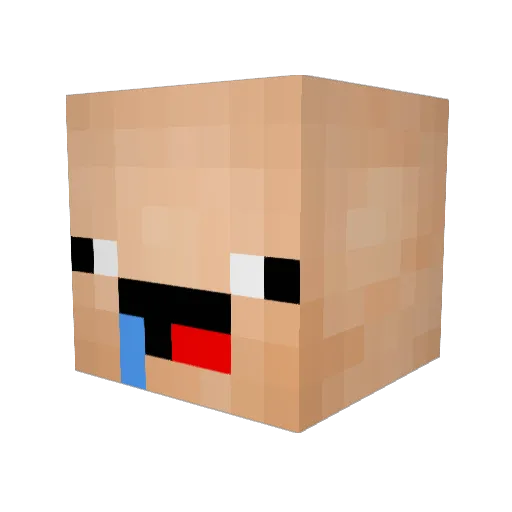 WasserBottle Minecraft avatar head, 3D render