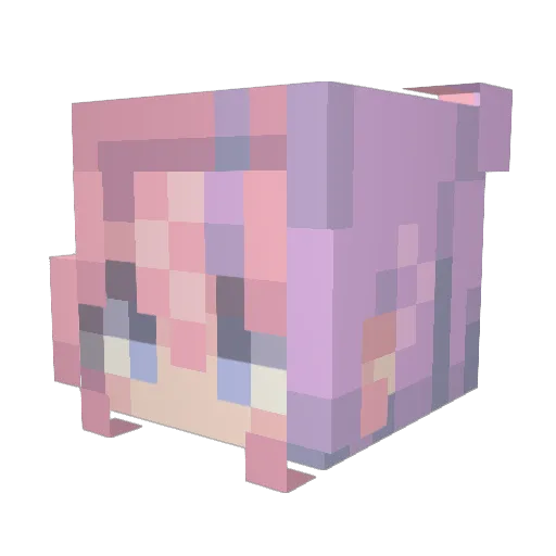 WasserFenster Minecraft avatar head, 3D render