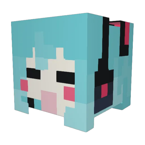 Wasser____ Minecraft avatar head, 3D render