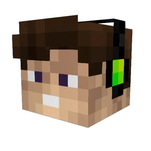 Wasserfall Minecraft avatar head, 3D render
