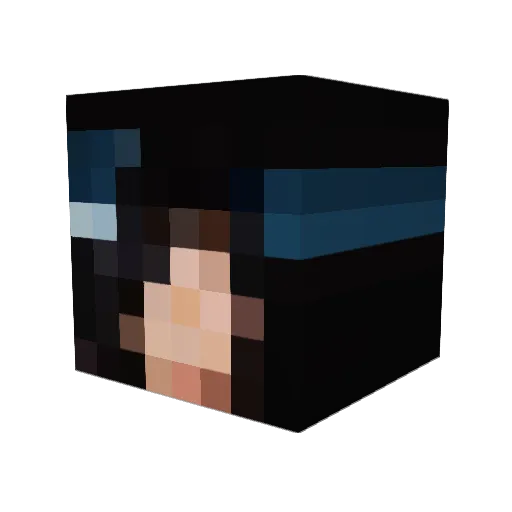 Wassym Minecraft avatar head, 3D render