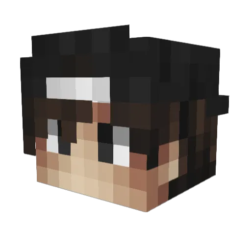 WastedPlague Minecraft avatar head, 3D render