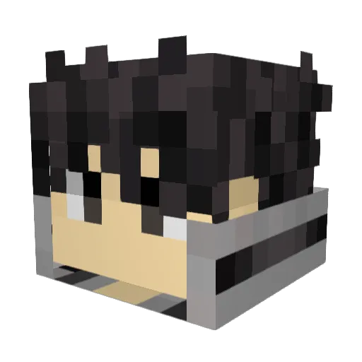 Wasting Minecraft avatar head, 3D render
