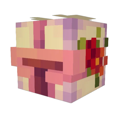 Wastoftime Minecraft avatar head, 3D render