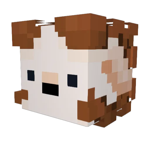 WatagashiBlue Minecraft avatar head, 3D render
