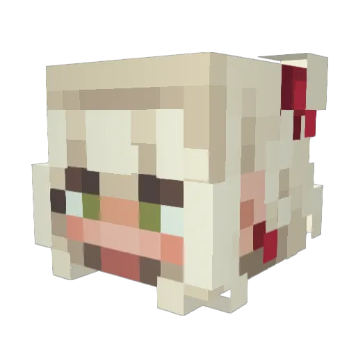 Watanave_ Minecraft avatar head, 3D render