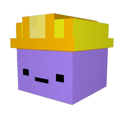 Watashiii Minecraft avatar head, 3D render