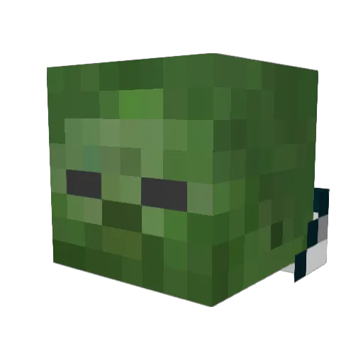 Watataro Minecraft avatar head, 3D render