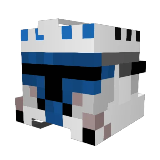 Wataza Minecraft avatar head, 3D render