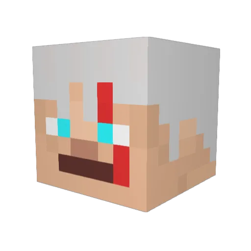 Watch228 Minecraft avatar head, 3D render