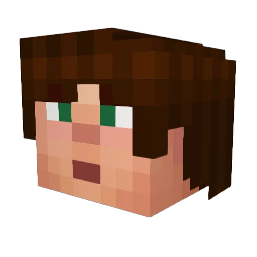 WatchDogJ Minecraft avatar head, 3D render