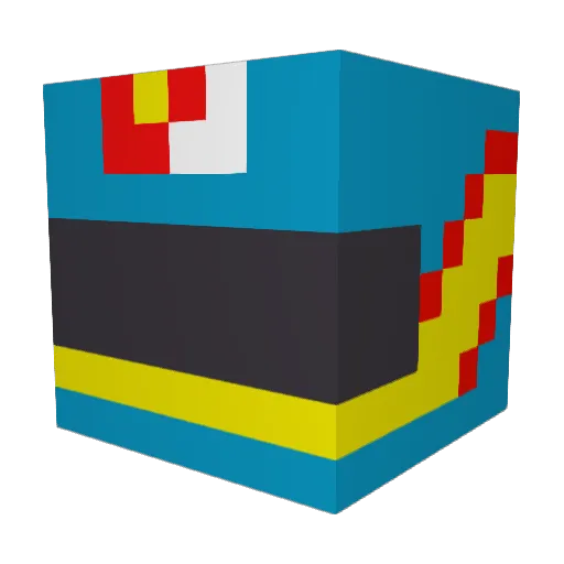 WatchMeMop Minecraft avatar head, 3D render
