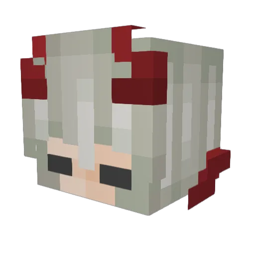 WatchTojo Minecraft avatar head, 3D render