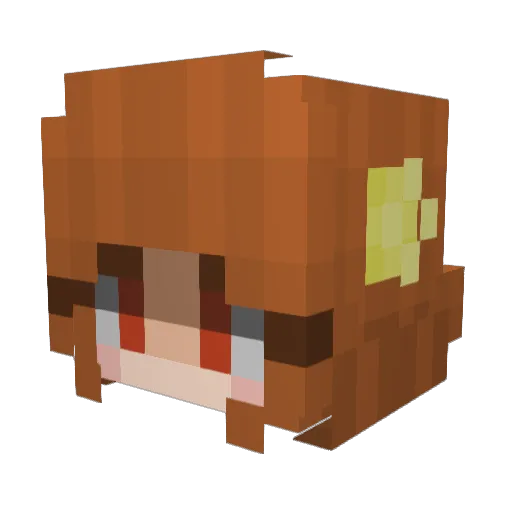 Watchamajig Minecraft avatar head, 3D render