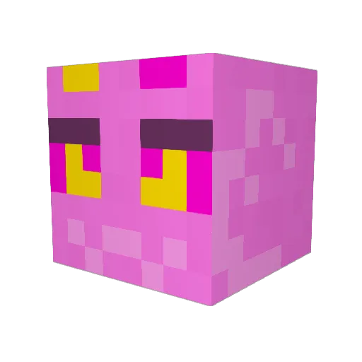 WatchingLiminal Minecraft avatar head, 3D render