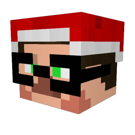 Watchthenerd Minecraft avatar head, 3D render