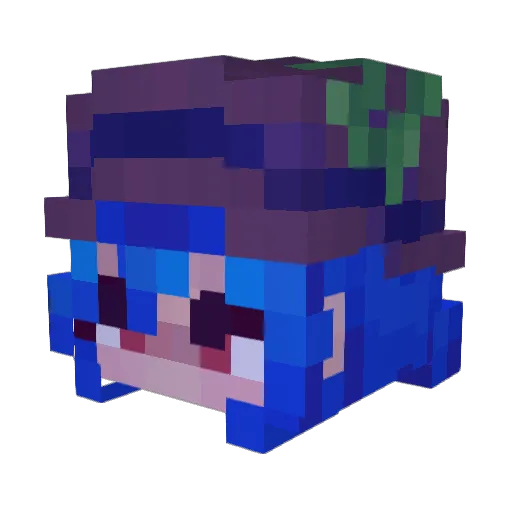 Water3696 Minecraft avatar head, 3D render