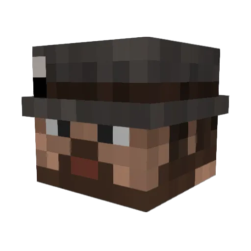 WaterDrinker245 Minecraft avatar head, 3D render