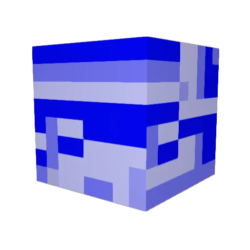 WaterFragments Minecraft avatar head, 3D render