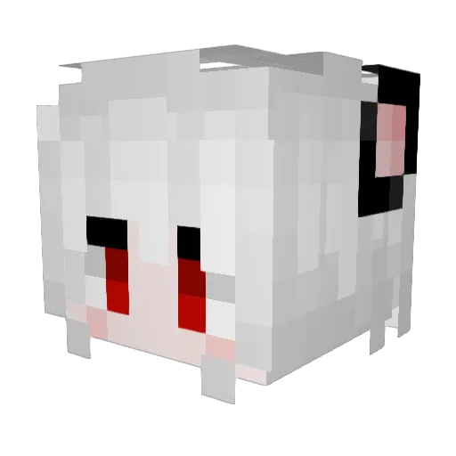 WaterGrace Minecraft avatar head, 3D render