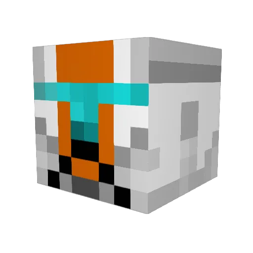 WaterKanal Minecraft avatar head, 3D render