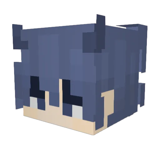 WaterLovesYou Minecraft avatar head, 3D render